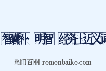智囊补·明智·经务上近义词是什么意思的图片